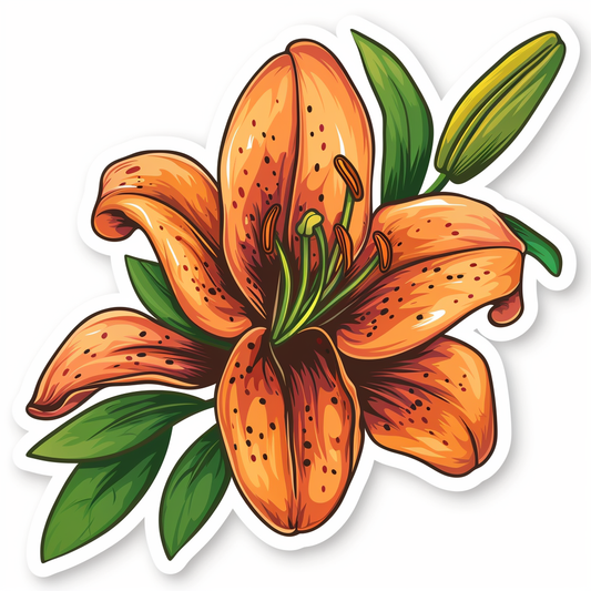 Lily flower majestic Expressive surreal Vinyl Decal Sticker for Car, Laptop, Tumbler and more # F023221