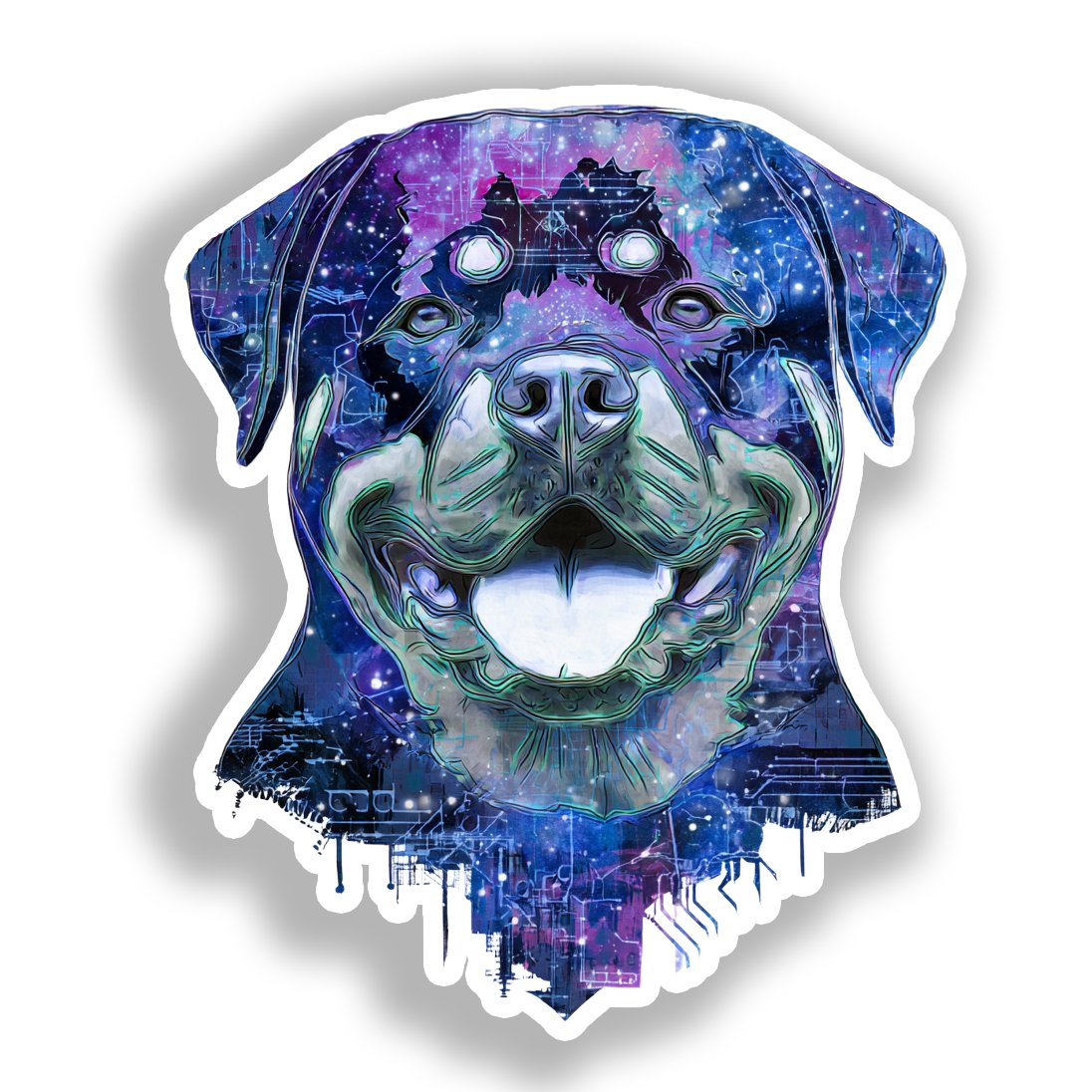 Rottweiler Dog Vinyl Decal Sticker for Car, Laptop, Tumbler and more # A018291-4" x 4"