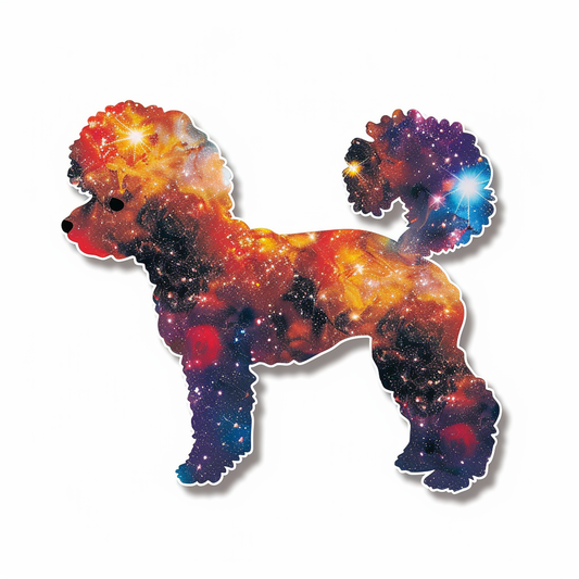 Poodle Dog galaxy Vinyl Decal Sticker for Car, Laptop, Tumbler and more # F012384