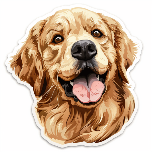 Golden Retriever Dog Vinyl Decal Sticker for Car, Laptop, Tumbler and more # F07238