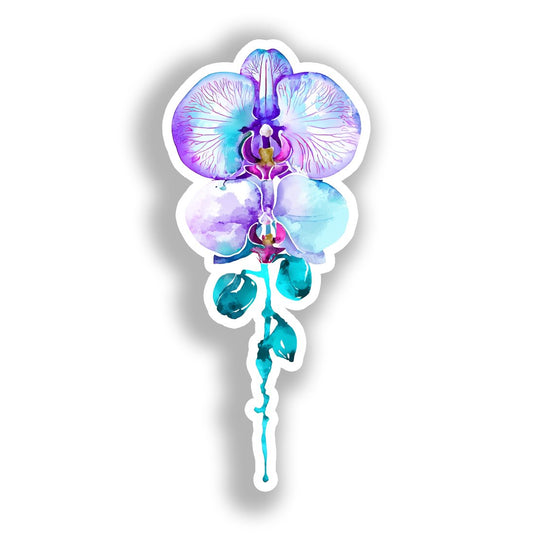 Orchid Flower Vinyl Decal Sticker for Car, Laptop, Tumbler and more # A019348-4" x 4"
