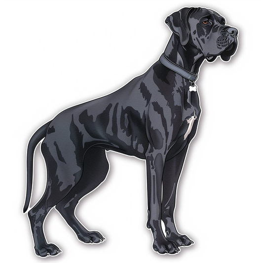 Great Dane Dog Expressive surreal Vinyl Decal Sticker for Car, Laptop, Tumbler and more # F022832