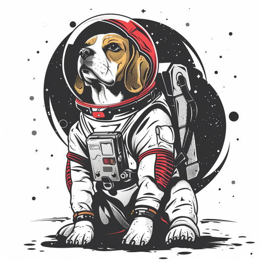 Beagle dog astronaut Vinyl Decal Sticker for Car, Laptop, Tumbler and more # F011869