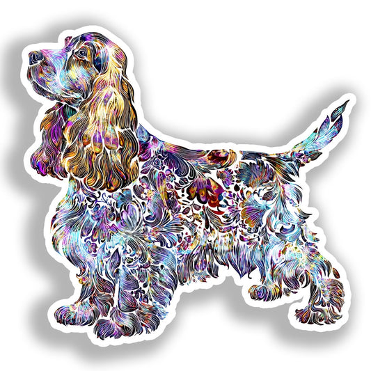 Cocker Spaniel Dog Vinyl Decal Sticker for Car, Laptop, Tumbler and more # A019770-4" x 4"