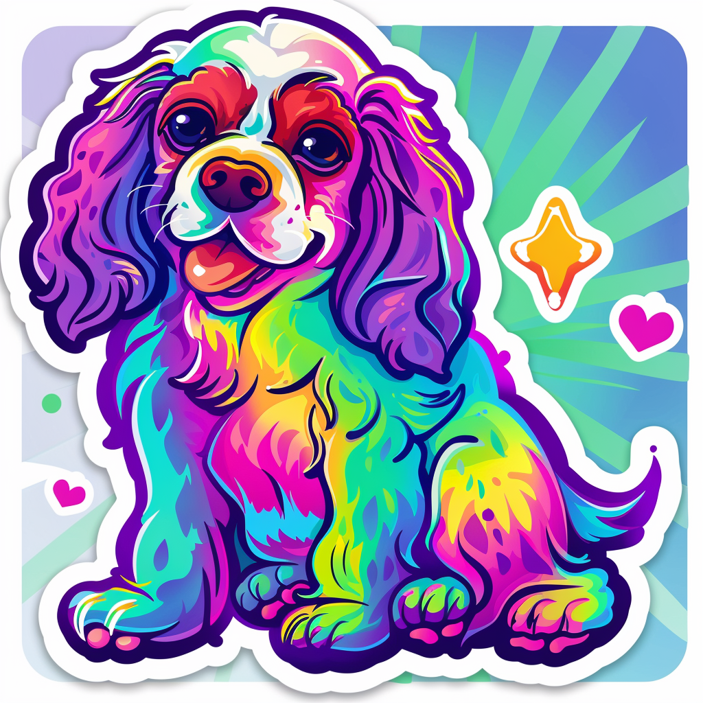 Cocker Spaniel Dog majestic Expressive surreal Vinyl Decal Sticker for Car, Laptop, Tumbler and more # F019946-4" x 4"