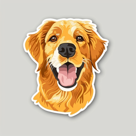 Golden Retriever Dog Vinyl Decal Sticker for Car, Laptop, Tumbler and more # F07327