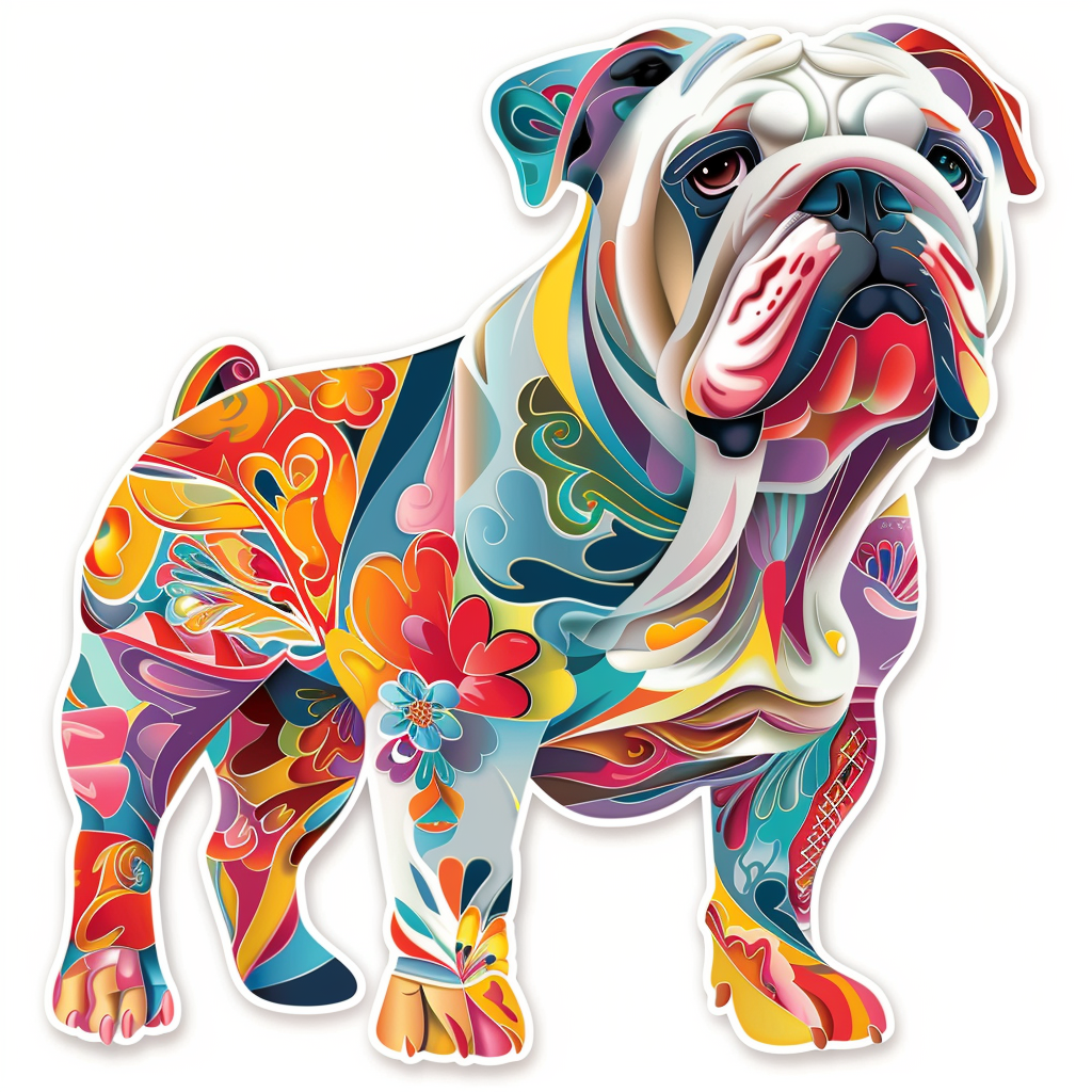 Bulldog Dog Vinyl Decal Sticker for Car, Laptop, Tumbler and more # F07154