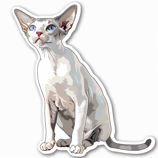 Devon Rex Cat Vinyl Decal Sticker for Car, Laptop, Tumbler and more # F09818