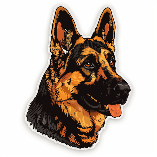 German Shepherd Dog Vinyl Decal Sticker for Car, Laptop, Tumbler and more # F07218