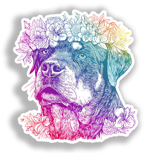 Rottweiler Dog Vinyl Decal Sticker for Car, Laptop, Tumbler and more # A018234-4" x 4"