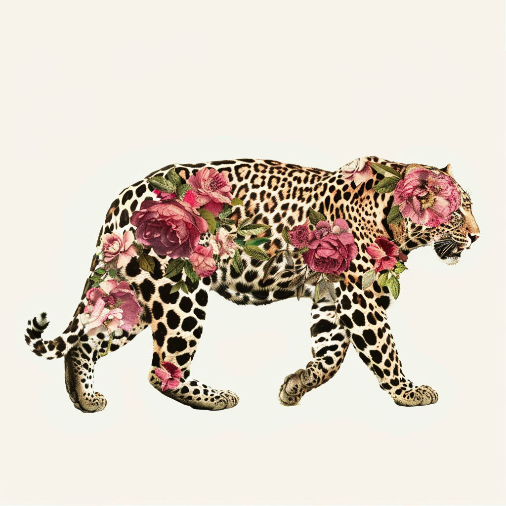 Leopard majestic Expressive surreal Vinyl Decal Sticker for Car, Laptop, Tumbler and more # F022507