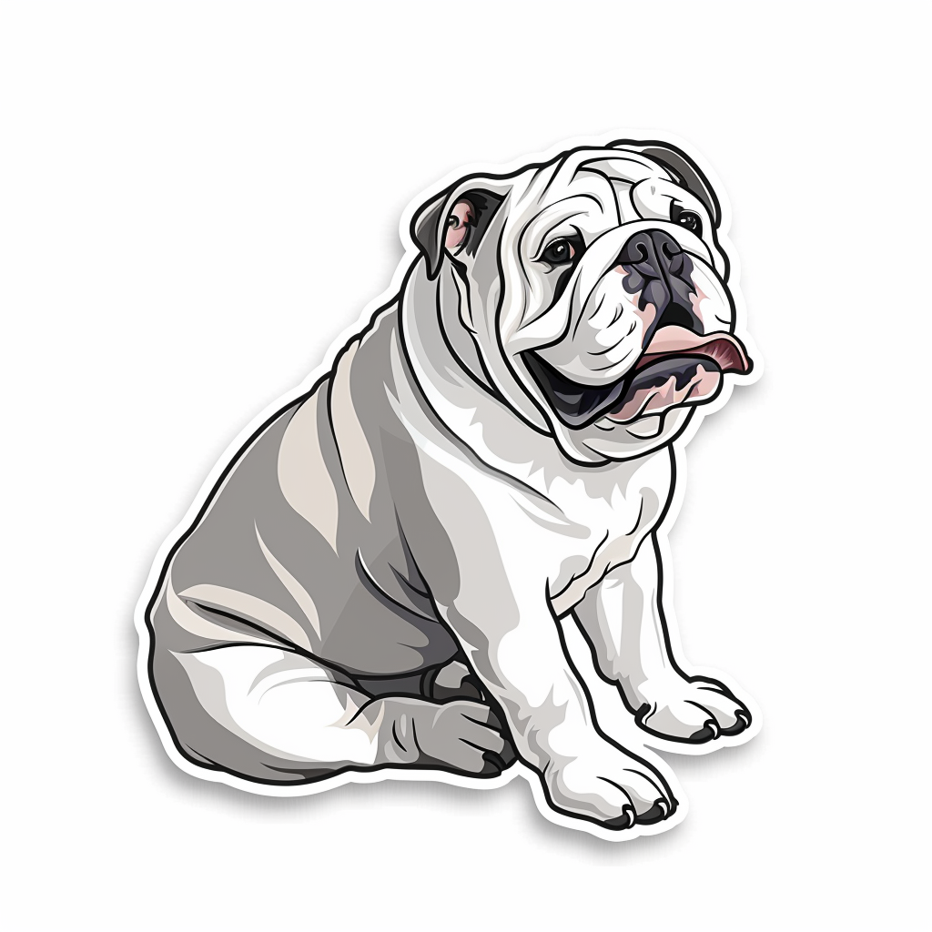 Bulldog Dog majestic Expressive surreal Vinyl Decal Sticker for Car, Laptop, Tumbler and more # F017370