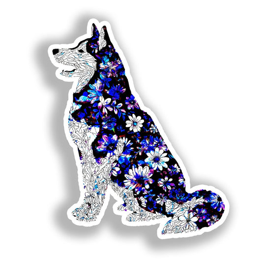 Siberian Husky Dog Vinyl Decal Sticker for Car, Laptop, Tumbler and more # A019170-4" x 4"