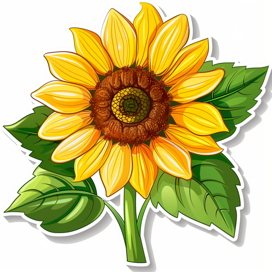 Sunflower flower majestic Expressive surreal Vinyl Decal Sticker for Car, Laptop, Tumbler and more # F022926
