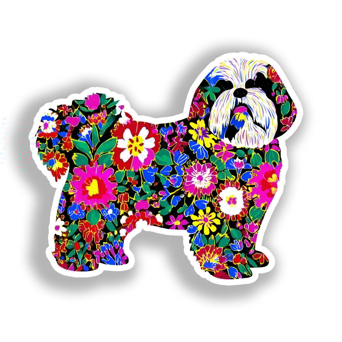 Shih Tzu Dog Vinyl Decal Sticker for Car, Laptop, Tumbler and more # A019171-4" x 4"