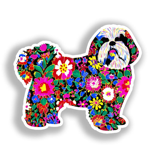 Shih Tzu Dog Vinyl Decal Sticker for Car, Laptop, Tumbler and more # A019171-4" x 4"