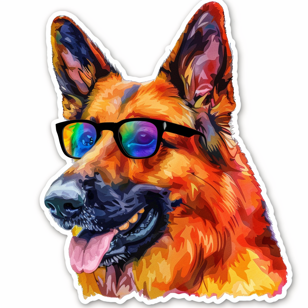 German Shepherd Dog Vinyl Decal Sticker for Car, Laptop, Tumbler and more # F011566