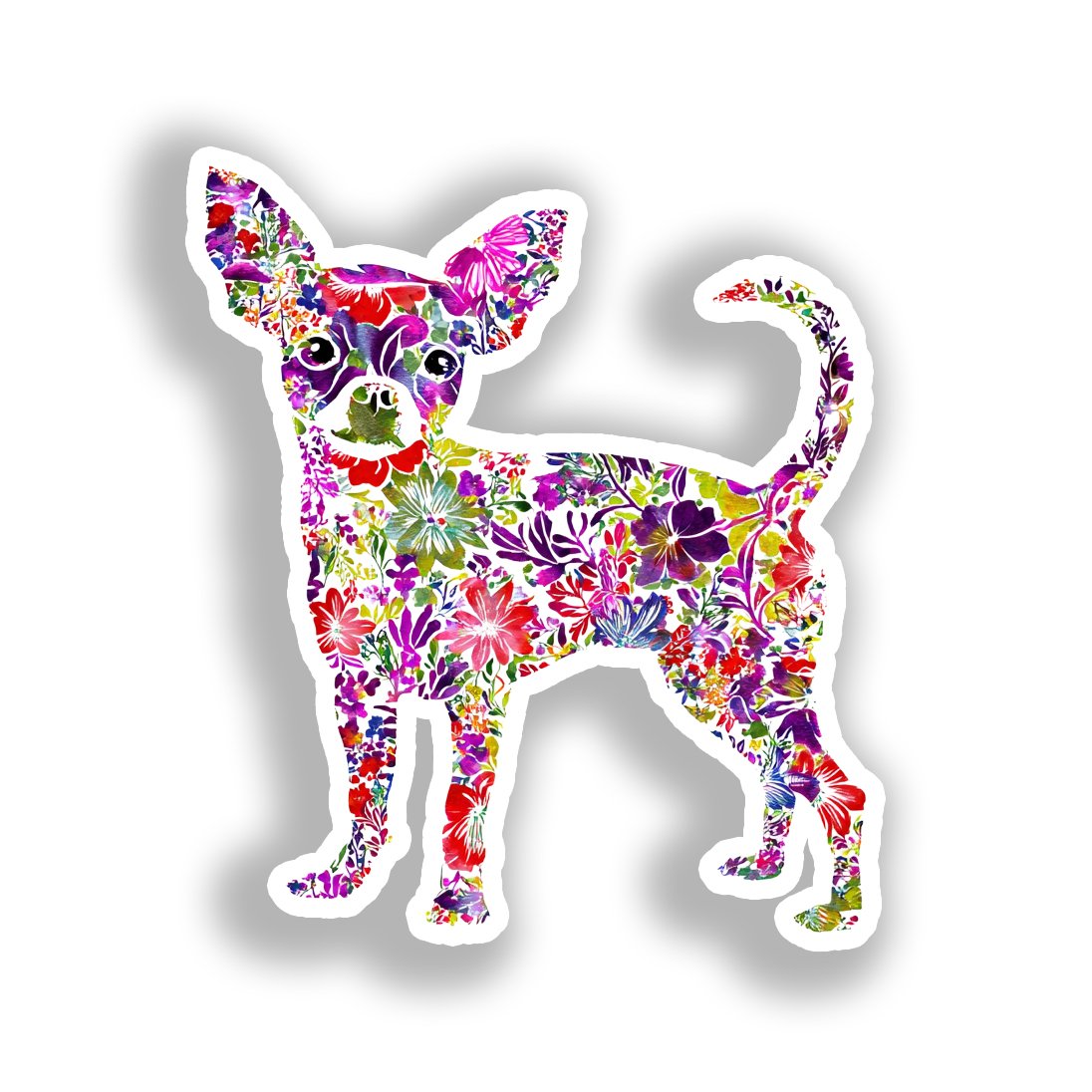 Chihuahua Dog Vinyl Decal Sticker for Car, Laptop, Tumbler and more # A017915-4" x 4"