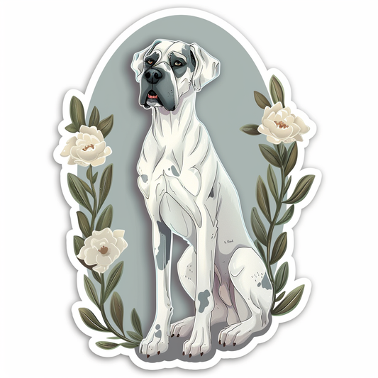 Great Dane Dog Expressive surreal Vinyl Decal Sticker for Car, Laptop, Tumbler and more # F022877