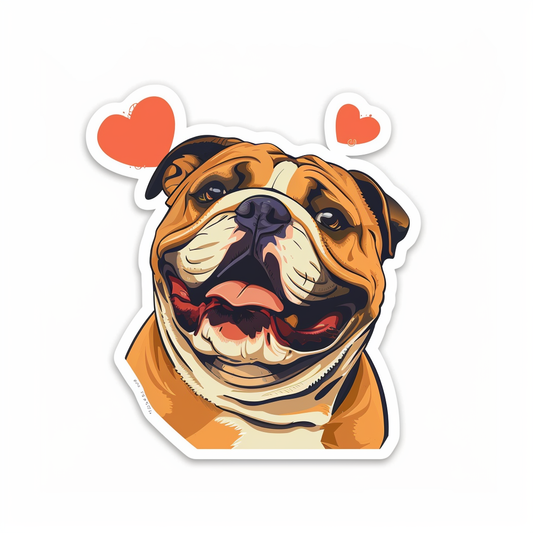 Bulldog Dog majestic Expressive surreal Vinyl Decal Sticker for Car, Laptop, Tumbler and more # F017468