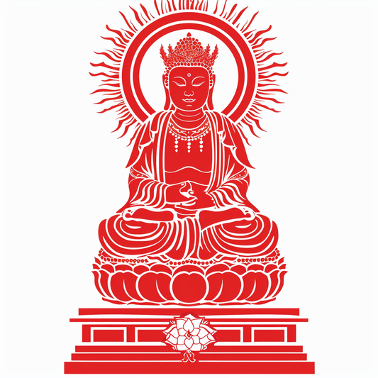 Buddha cartoon majestic Expressive surreal Vinyl Decal Sticker for Car, Laptop, Tumbler and more # F017020