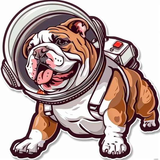 Bulldog Dog majestic Expressive surreal Vinyl Decal Sticker for Car, Laptop, Tumbler and more # F017685