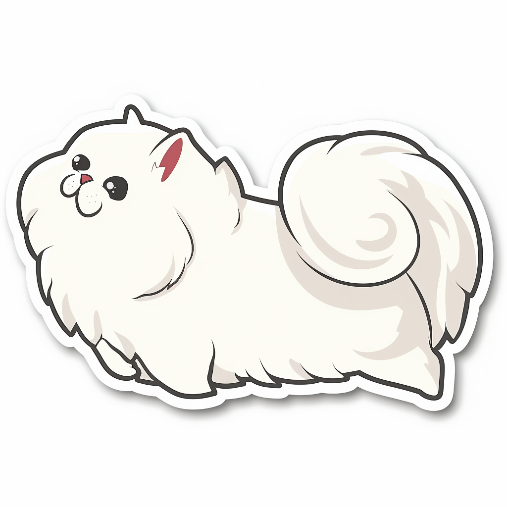 Sticker of a Persian Cat majestic Expressive surreal Vinyl Decal Sticker for Car, Laptop, Tumbler and more # F016374