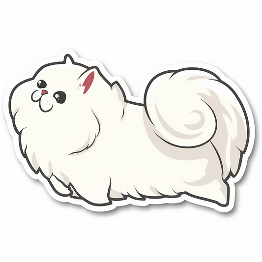 Sticker of a Persian Cat majestic Expressive surreal Vinyl Decal Sticker for Car, Laptop, Tumbler and more # F016374