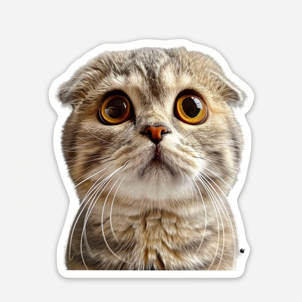 Scottish Fold cat Vinyl Decal Sticker for Car, Laptop, Tumbler and more # F07810