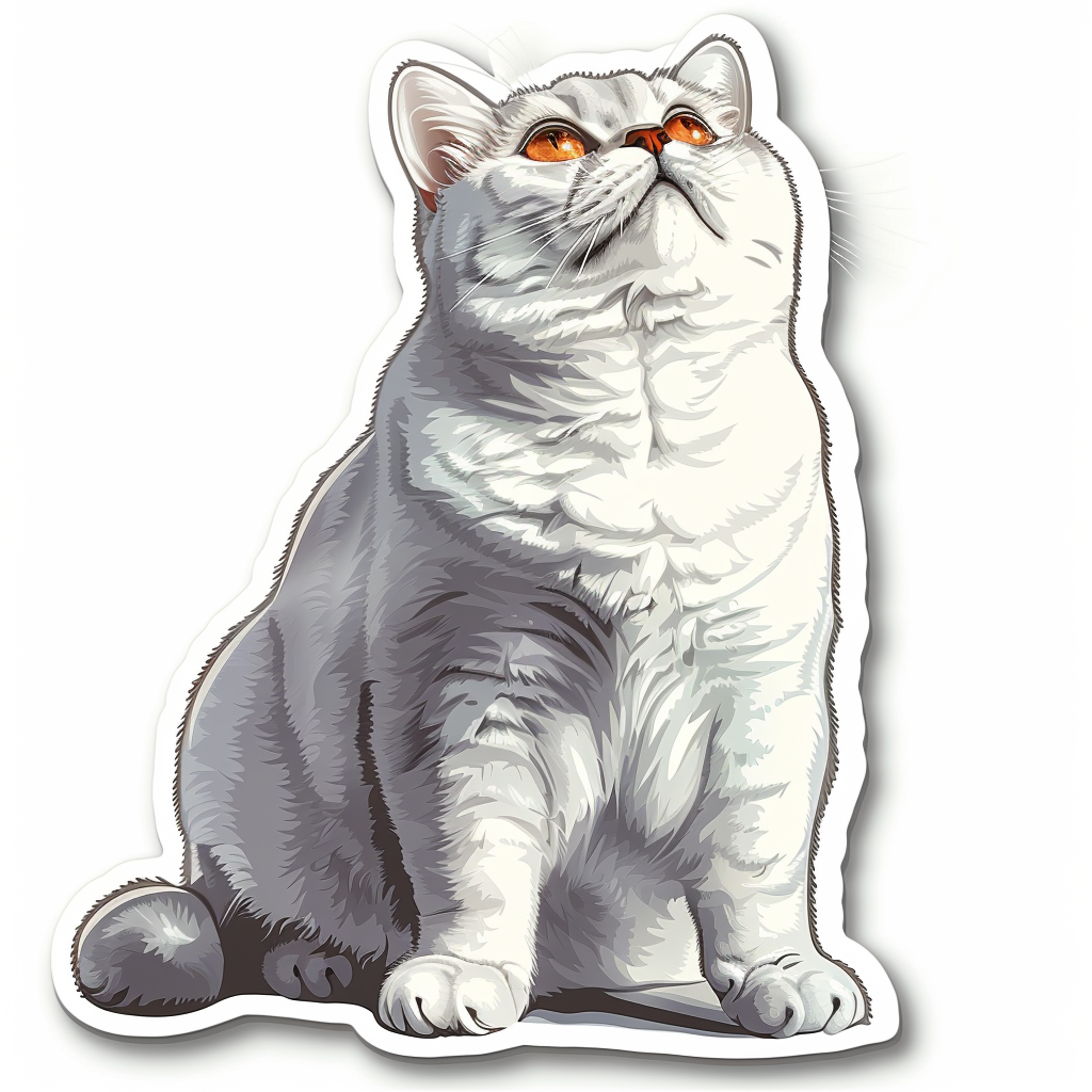 British Shorthair cat Vinyl Decal Sticker for Car, Laptop, Tumbler and more # F07883