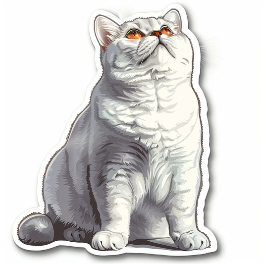 British Shorthair cat Vinyl Decal Sticker for Car, Laptop, Tumbler and more # F07883