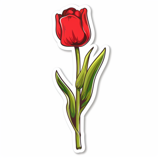 Sticker of a Tulip flower Vinyl Decal Sticker for Car, Laptop, Tumbler and more # F023435