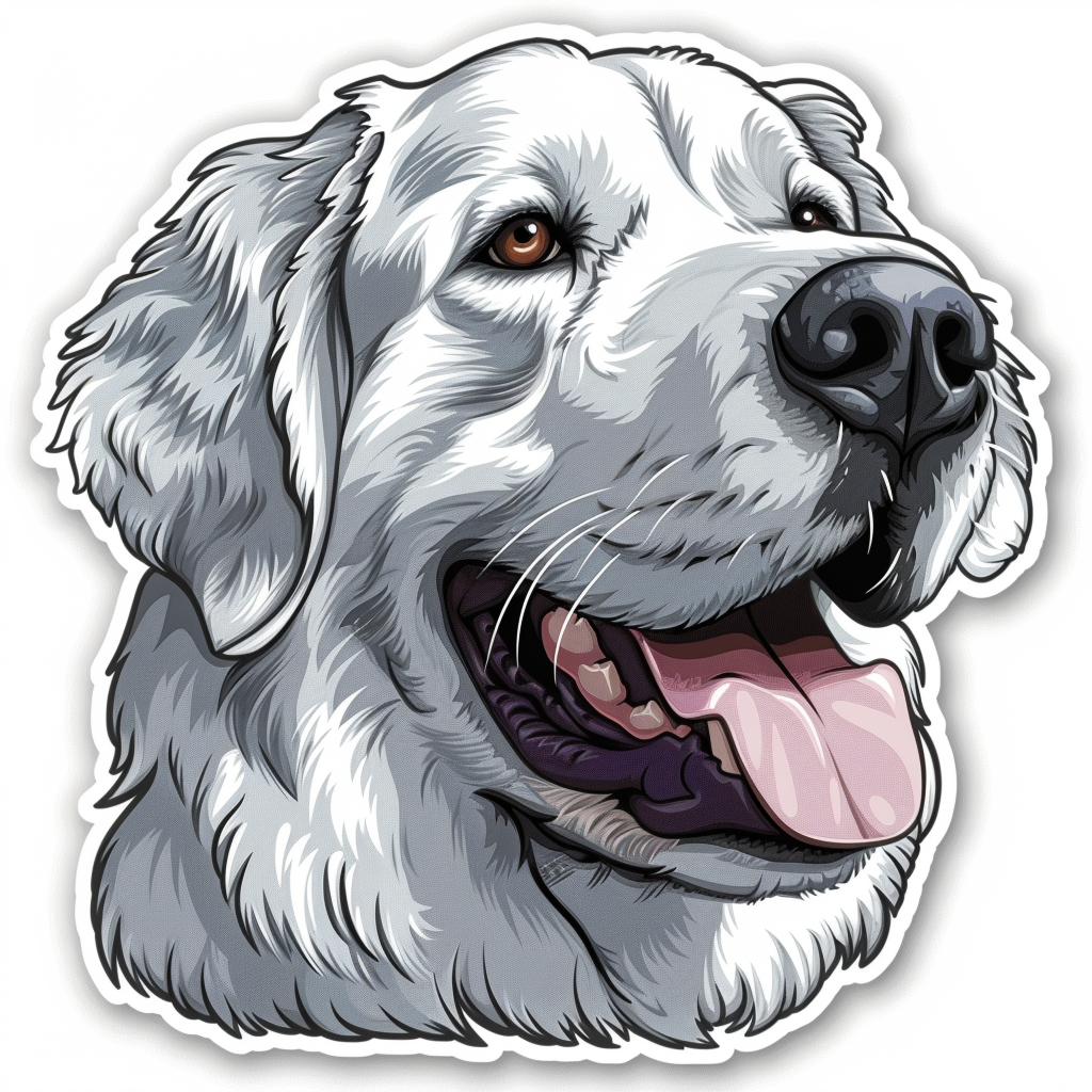 Sticker of Great Pyrenees dog  Vinyl Decal Sticker for Car, Laptop, Tumbler and more # F023618