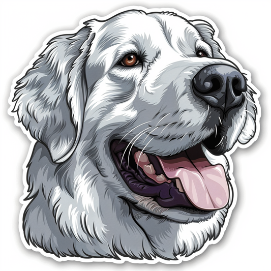 Sticker of Great Pyrenees dog  Vinyl Decal Sticker for Car, Laptop, Tumbler and more # F023618