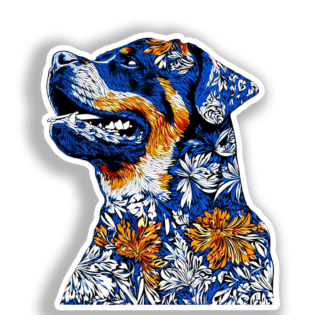 Rottweiler Dog Vinyl Decal Sticker for Car, Laptop, Tumbler and more # A018186-4" x 4"
