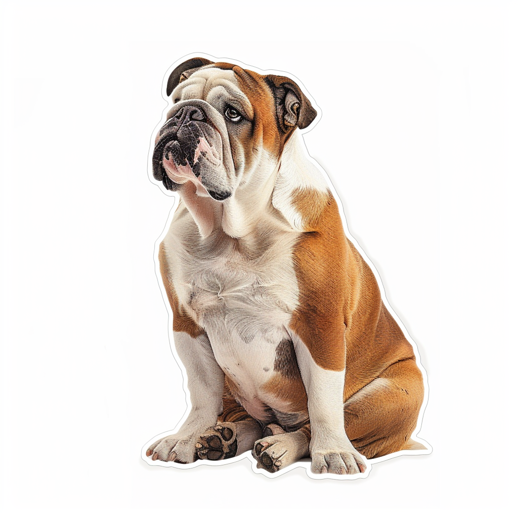 Bulldog Dog majestic Expressive surreal Vinyl Decal Sticker for Car, Laptop, Tumbler and more # F017339