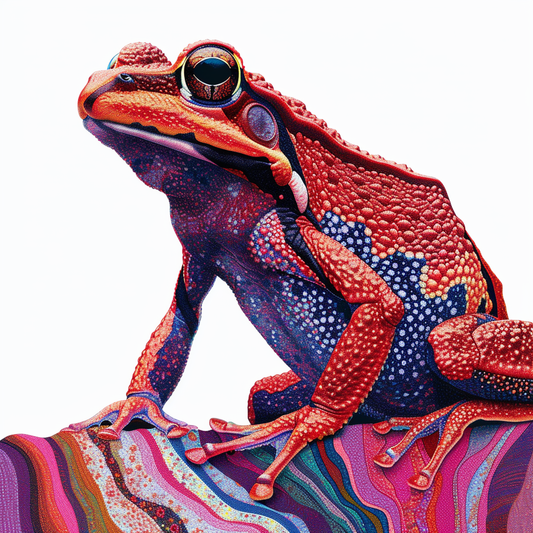 Sticker of a Frog majestic Expressive surreal Vinyl Decal Sticker for Car, Laptop, Tumbler and more # F015811