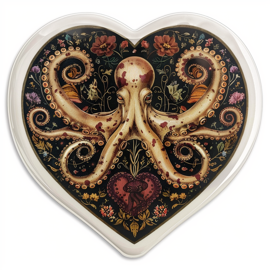 Sticker of a Octopus heartcore majestic Expressive surreal Vinyl Decal Sticker for Car, Laptop, Tumbler and more # F015737