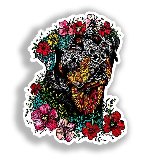 Rottweiler Dog Vinyl Decal Sticker for Car, Laptop, Tumbler and more # A018096-4" x 4"