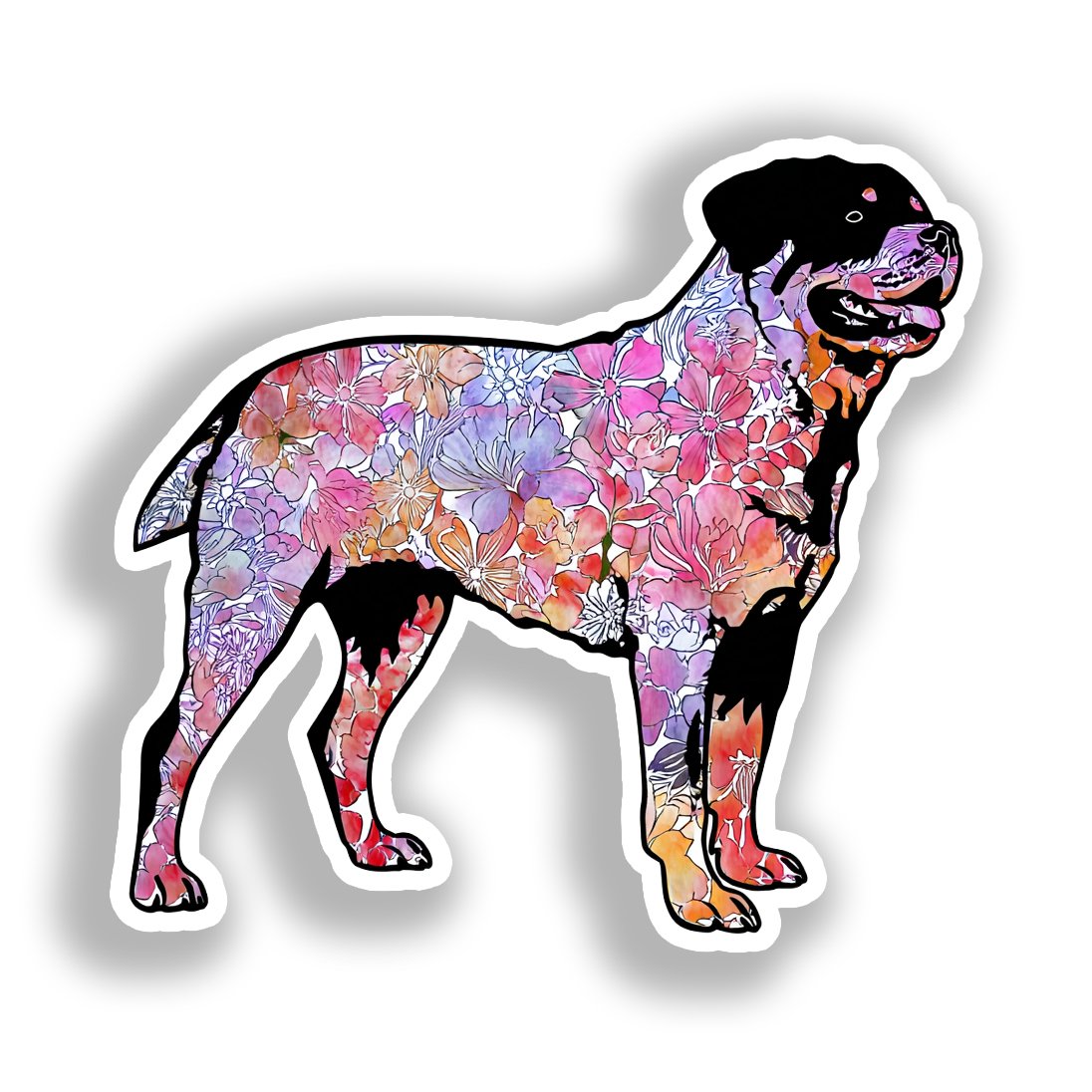 Rottweiler Dog Vinyl Decal Sticker for Car, Laptop, Tumbler and more # A018225-4" x 4"