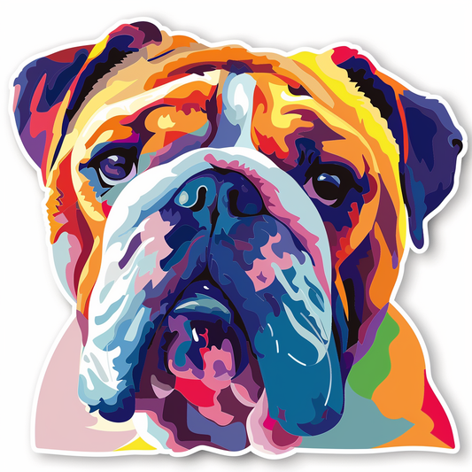 Bulldog Dog Vinyl Decal Sticker for Car, Laptop, Tumbler and more # F07191