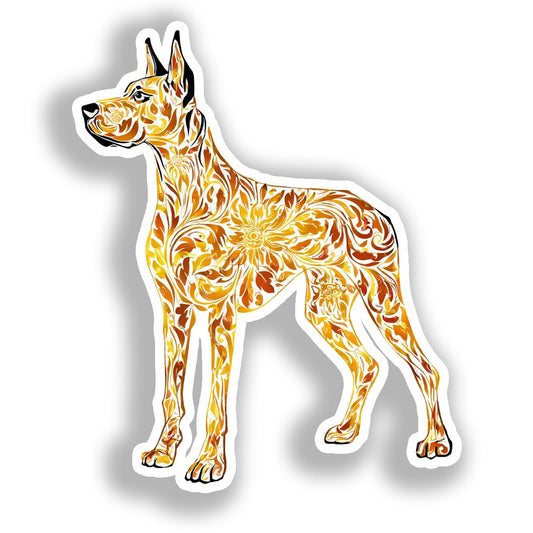 Great Dane Dog Vinyl Decal Sticker for Car, Laptop, Tumbler and more # A019516-4" x 4"