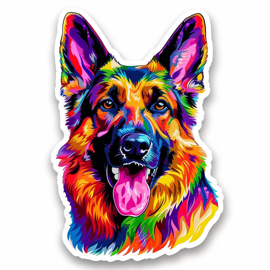 German Shepherd Dog Vinyl Decal Sticker for Car, Laptop, Tumbler and more # F011623
