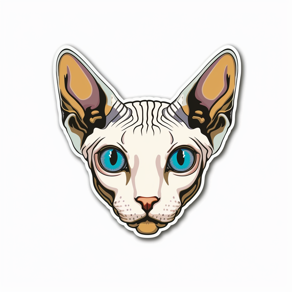 Sphynx Cat Vinyl Decal Sticker for Car, Laptop, Tumbler and more # F07585
