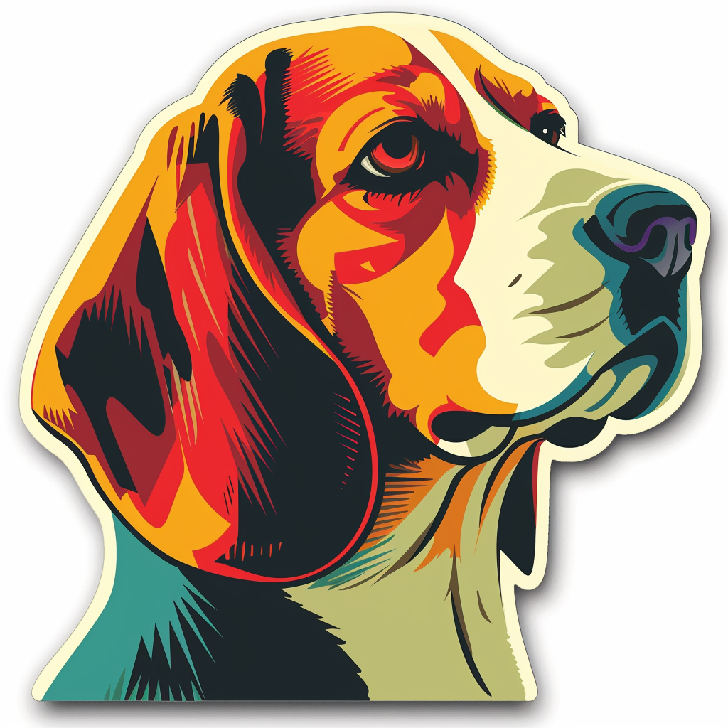 Beagle dog Vinyl Decal Sticker for Car, Laptop, Tumbler and more # F011796