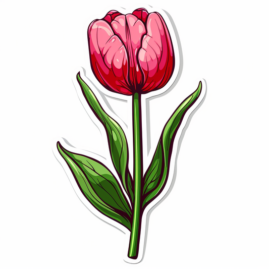 Sticker of a Tulip flower Vinyl Decal Sticker for Car, Laptop, Tumbler and more # F023471