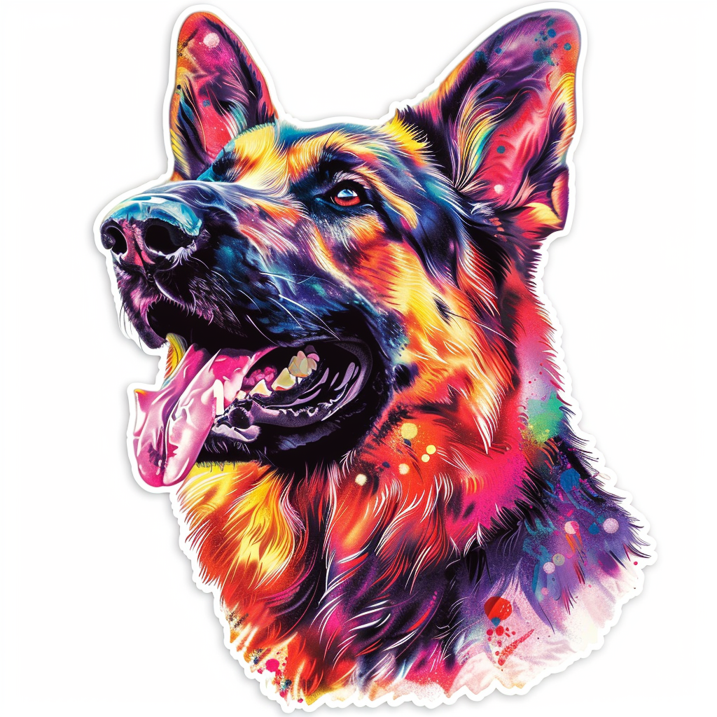 German Shepherd Dog Vinyl Decal Sticker for Car, Laptop, Tumbler and more # F07397
