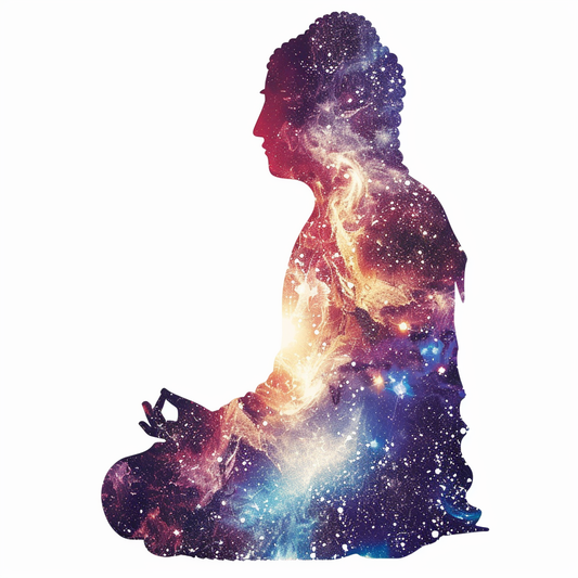 Buddha galaxy majestic Expressive surreal Vinyl Decal Sticker for Car, Laptop, Tumbler and more # F017120