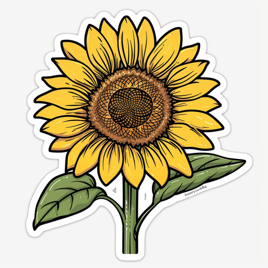 Sunflower  Vinyl Decal Sticker for Car, Laptop, Tumbler and more # F023374