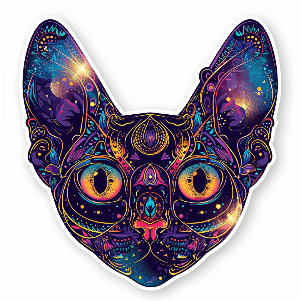 Sphynx Cat Vinyl Decal Sticker for Car, Laptop, Tumbler and more # F010056